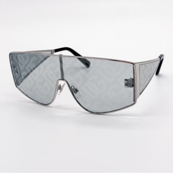 NEW DOLCE&GABBANA DG2305 05/AL SILVER METAL SQUARE UNISEX SUNGLASSES - Picture 2 of 11